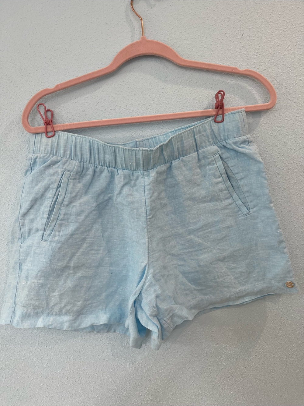 Lilly Pulitzer Soft Light Blue Elastic Waist Shorts
